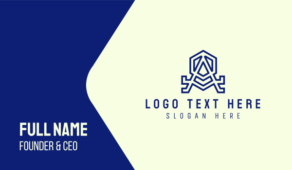 Violet Hexagon Letter A Business Card Design Image Preview
