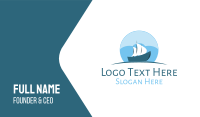Cloud  Sailboat Ship Business Card Image Preview