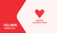 Star Red Love Heart Business Card Design