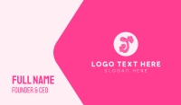 Pink Funky Letter T Business Card Image Preview