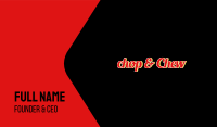 Red Vintage Text  Business Card Image Preview