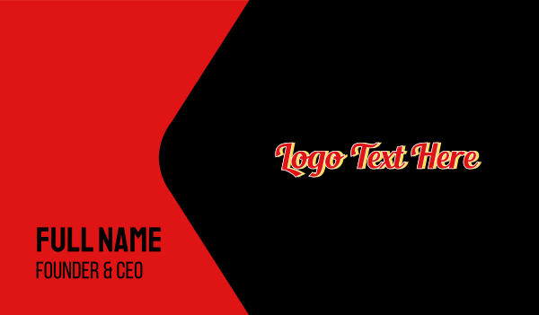 Red Vintage Text  Business Card Design Image Preview