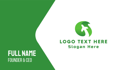 Leaf Plane Business Card Image Preview