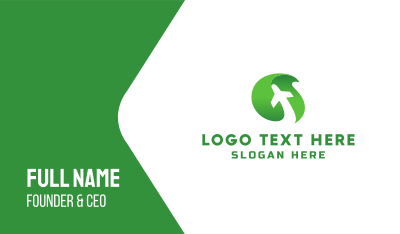 Leaf Plane Business Card Image Preview