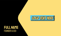 Comic Strip Wordmark  Business Card Image Preview