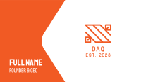 Orange Minimal Letter S Business Card Image Preview