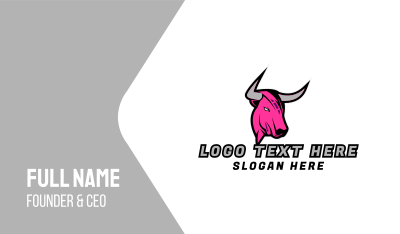 Pink Bull Gaming Business Card Image Preview