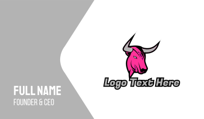 Pink Bull Gaming Business Card