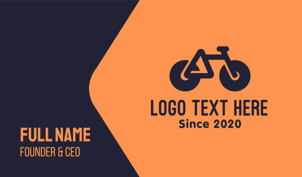 Modern Geometric Bike Business Card Design Image Preview