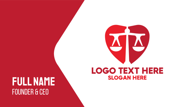 Red Legal Love Business Card Design Image Preview