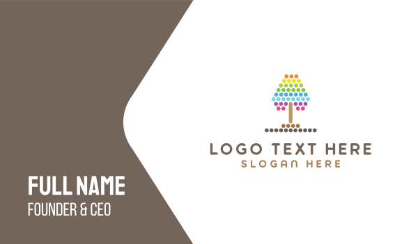 Dotted Tree Business Card Design Image Preview