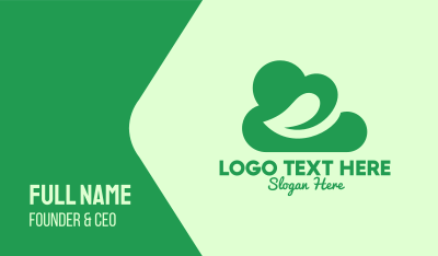 Green Eco Cloud Business Card Image Preview