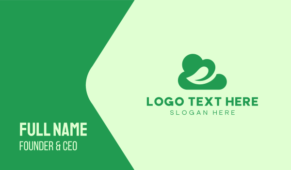 Green Eco Cloud Business Card Design Image Preview