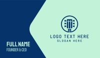 Blue Guitar Tuning Business Card Preview