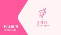 Pink Flamingo Heart Business Card Design