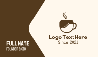 Brown Coffee Cup Business Card Image Preview