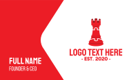 Red Chess Puzzle Business Card Image Preview