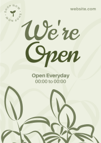 Plant Store Open Poster Design