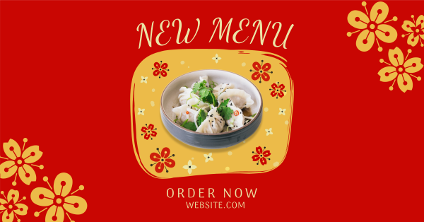 Floral Chinese Food Facebook Ad Design