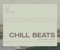 Minimal Chill Music Listening Party Facebook Post Design