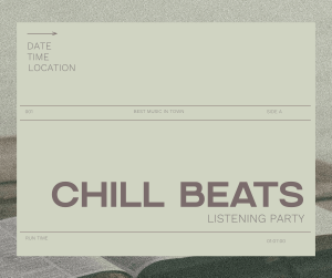 Minimal Chill Music Listening Party Facebook post Image Preview