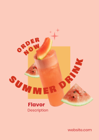Summer Drink Flavor  Poster Design