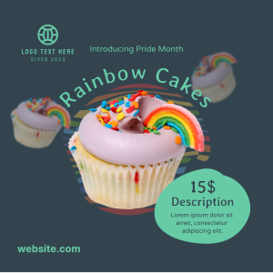 Pride Rainbow Cupcake Instagram post Image Preview