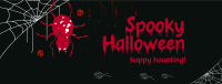 Halloween Spider Greeting Facebook Cover Design