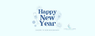 New Year Cheers Facebook cover Image Preview