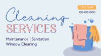 Bubbly Cleaning Facebook Event Cover Design