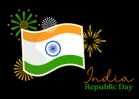 India Day Flag Postcard Design