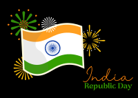 India Day Flag Postcard Image Preview