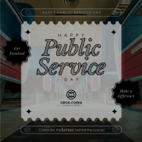 Modern Nostalgia Public Service Day Linkedin Post Image Preview