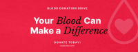 Minimalist Blood Donation Drive Facebook Cover Design