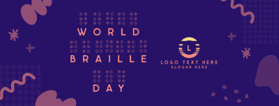 Braille Day Doodle Facebook cover Image Preview
