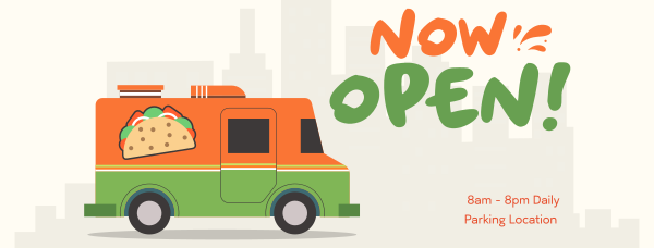 Taco Food Truck Facebook Cover Design Image Preview