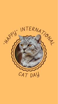 "Happy" Int'l Cat Day Facebook story Image Preview
