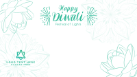 Lotus Diwali Greeting Zoom background Image Preview