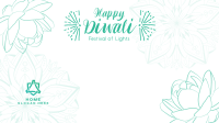 Lotus Diwali Greeting Zoom Background Image Preview