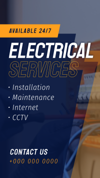 Electrical Repair and Maintenance Facebook Story Design