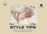 Eco Chic Tips Postcard Design