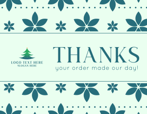 Elegant Floral Pattern Thank You Card Image Preview