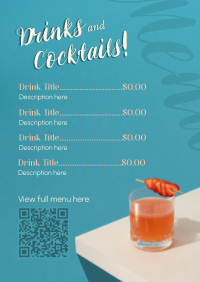 Classy Bar Drinks Menu Image Preview