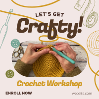 Crochet Crafts Workshop Instagram Post Preview
