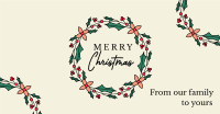 Christmas Wreath Greeting Facebook Ad Design
