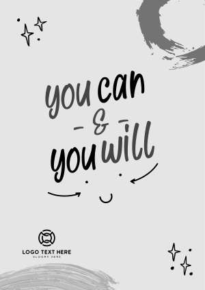 Cute Motivational Message Flyer Image Preview