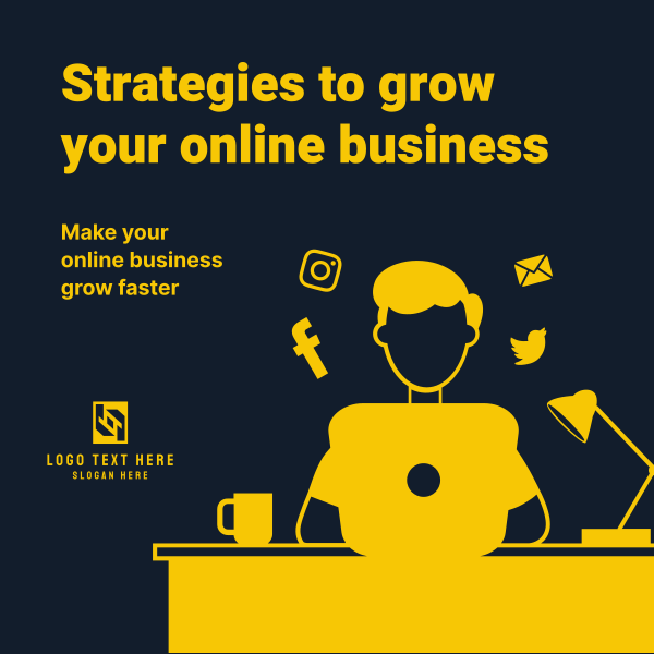 Growing Online Business Instagram Post Design