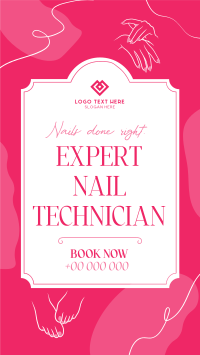 Nail Salon Technician TikTok Video Design