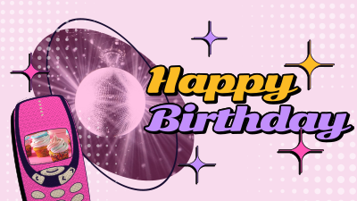 Retro Birthday Greeting Facebook event cover Image Preview