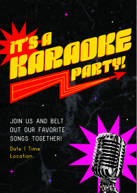 Sparkly Karaoke Party Flyer Image Preview